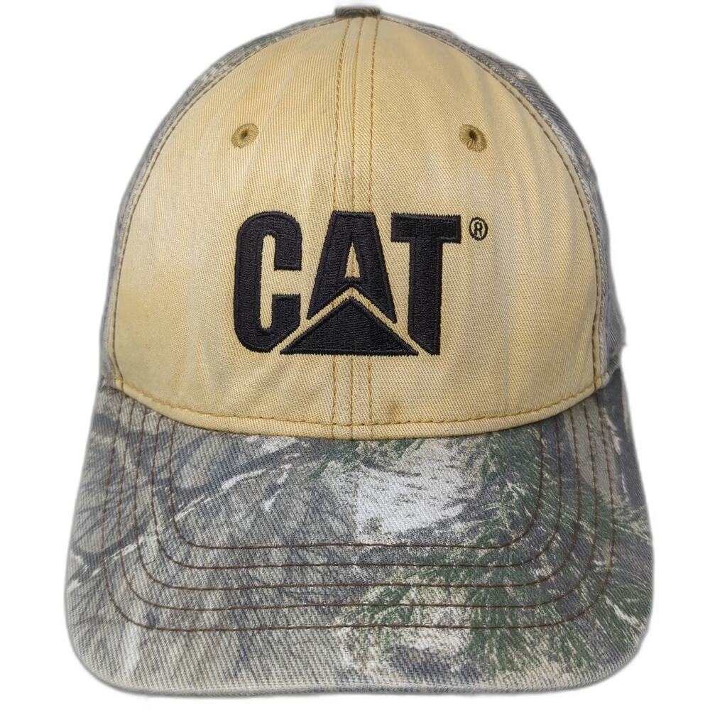 Dri-Duck Caterpillar CAT Baseball Cap Beige Camo One Size Strapback Work Hat